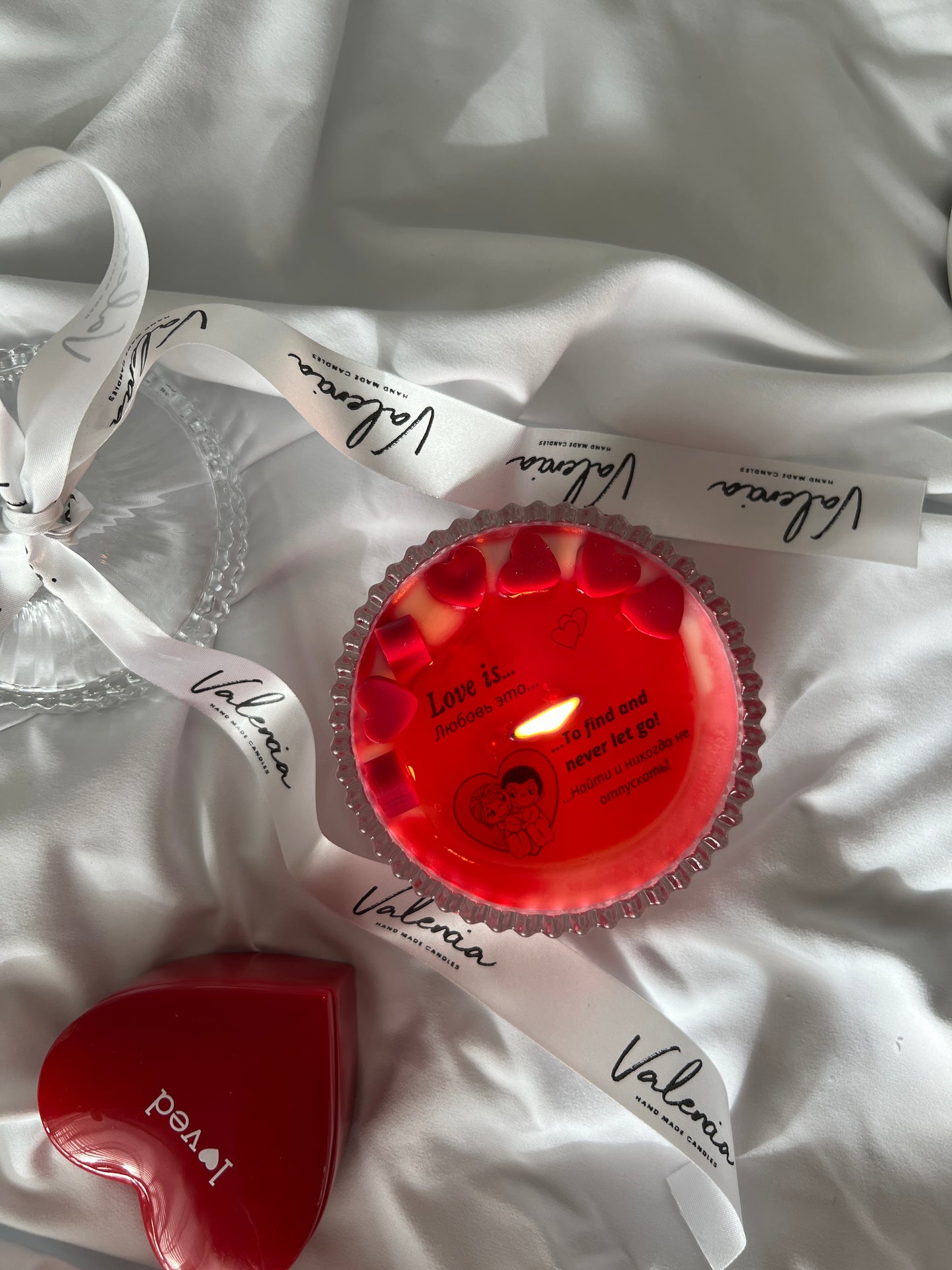 Glass Vintage Jar Candles With Message Inside - Valencia