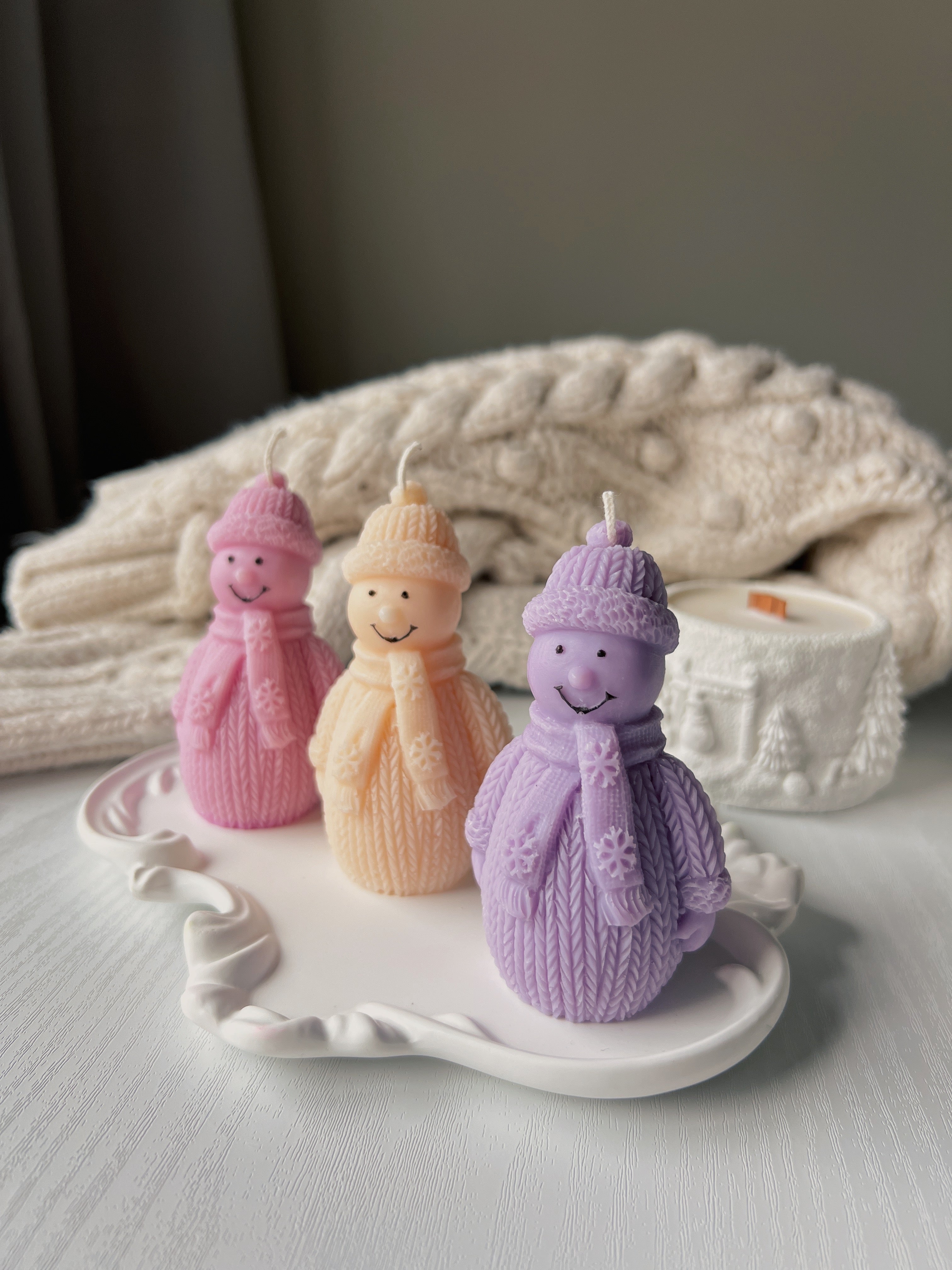 雪*送様 ★ミニチュア　マントルピース＆ミラースペース Handcrafted Dwarf Christmas Candle | Unique Holiday Decor – Valencia