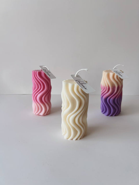 Wavy Pillar Candle